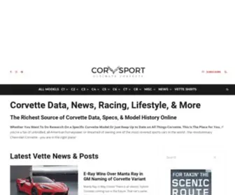 Corvsport.com(The Ultimate Chevrolet Corvette Database) Screenshot