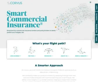 Corvusinsurance.com(Solutions for Evolving Risks) Screenshot