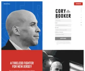 Corybooker.com(Stand with Cory Booker) Screenshot