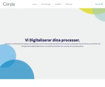 Corzia.com(Vi Digitaliserar dina processer) Screenshot