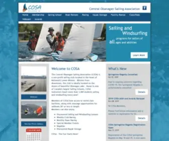 Cosa.bc.ca(Central Okanagan Sailing Association) Screenshot