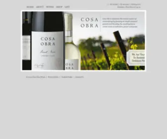 Cosaobra.com(Cosa Obra Wines) Screenshot