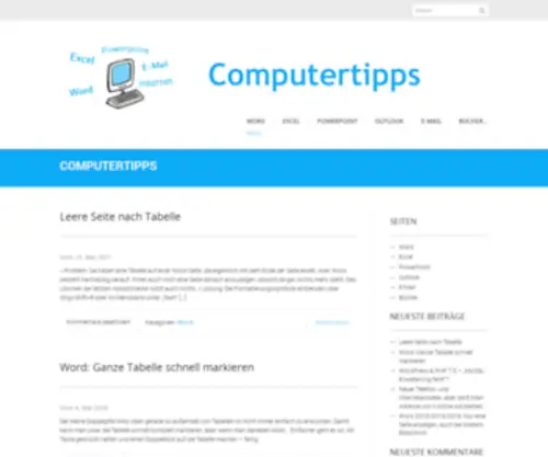 Coscha-Computertipps.de(Tipps rund um Word) Screenshot