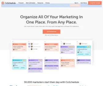Coschedule.com(Organize All Of Your Marketing In One Place) Screenshot