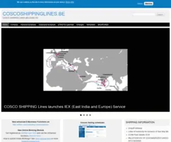 Coscoshippinglines.be(COSCO SHIPPING Lines (Belgium) nv) Screenshot
