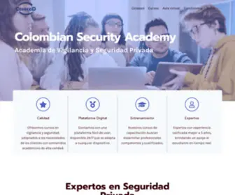 Cosecad.com(Colombian Security Academy) Screenshot