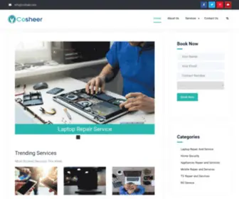 Cosheer.com(Laptop Repair and Home Security Services) Screenshot