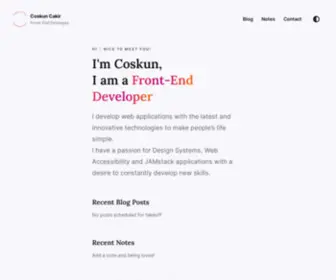 Coskuncakir.com(Coskun Cakir) Screenshot