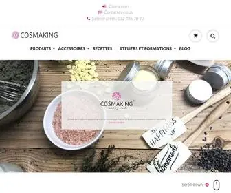 Cosmaking.ch(Natural care & cosmetics ingredients) Screenshot