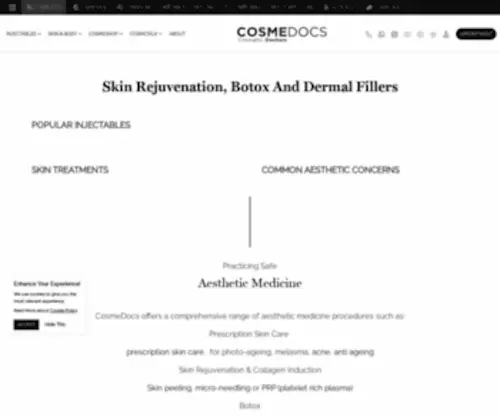 Cosmedocs.com(Skin Care Clinic Harley Street) Screenshot