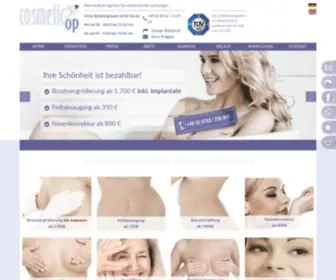 Cosmetic-OP.de(Schönheitsoperationen in Tschechien) Screenshot