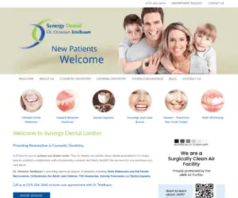 CosmetiCDentistrylondon.ca(Synergy Dental) Screenshot