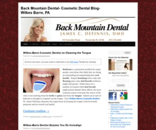 CosmetiCDentistwilkesbarre.com(Back Mountain) Screenshot