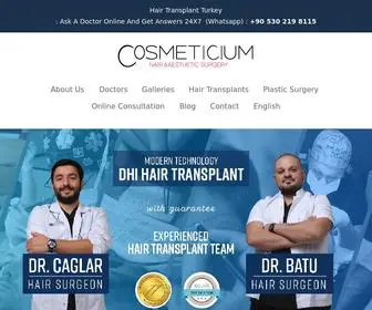 Cosmeticium.com(DHI Hair Transplant Turkey) Screenshot