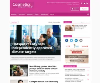 Cosmeticsdesign.com(Cosmetics Design North America) Screenshot