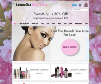 Cosmeticshalfprice.com(Discount Makeup) Screenshot