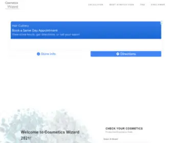 Cosmeticswizard.net(Cosmetics Wizard) Screenshot