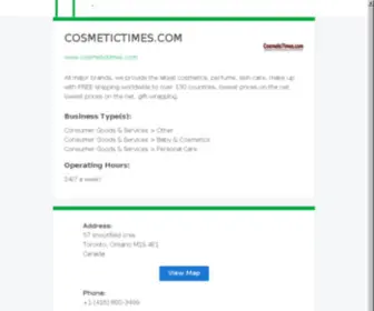Cosmetictimes.com(Discount Perfume & Discount Cosmetics with free shipping) Screenshot