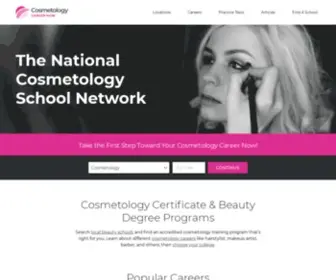 Cosmetologycareernow.com(Cosmetology Schools & Beauty Colleges) Screenshot