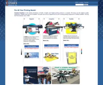 Cosmexgraphics.com(Screen Printing Equipment & Supplies) Screenshot