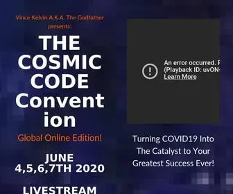 Cosmiccodeconvention.com(Vince Kelvin Presents) Screenshot