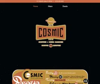 Cosmiccoffeebeer.com(Cosmic Hospitality Group) Screenshot