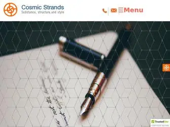 Cosmicstrands.com(A distinguished resource center for a wide range of publishing services) Screenshot