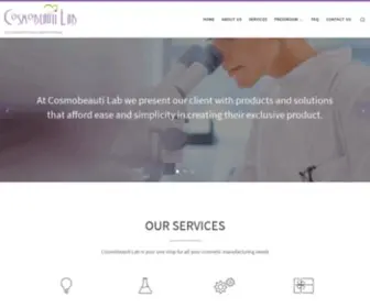 Cosmobeautilab.com(Custom and Private Label Formulas) Screenshot