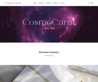 Cosmocarat.com(Exceptional Moissanite Jewelry with Minimalist Aesthetics) Screenshot