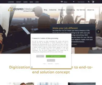 Cosmoconsult.com(Software & Consulting for the Digital Transformation of Companies) Screenshot