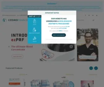 Cosmofrance.net(Aesthetic Medical Device Experts) Screenshot