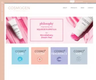 Cosmogen.fr(Cosmogen is the expert of innovative application solutions for cosmetics) Screenshot