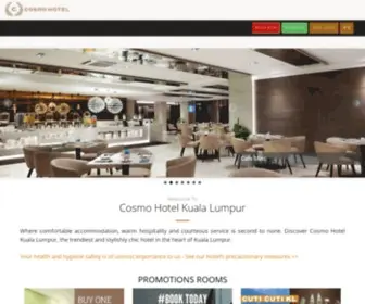 Cosmohotelkl.com(Cosmo Hotel Kuala Lumpur) Screenshot