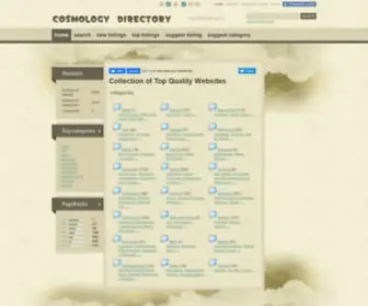 Cosmologydirectory.com(Collection of Top Quality Websites) Screenshot