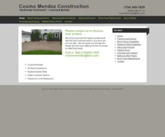 Cosmomendez.com(Experienced Hardscape Contractor Licensed Builder Ann Arbor Area Dexte) Screenshot