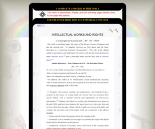 Cosmonomy.eu(Copyright and Licenses) Screenshot