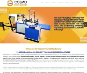 Cosmoplasticmachinery.co.in(Plastic bag sealing & cutting machine manufacturer in Delhi) Screenshot