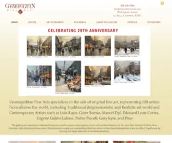 Cosmopolitanart.com(Cosmopolitan Fine Arts specialize in Contemporary French impressionist and post) Screenshot