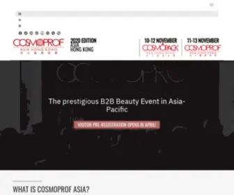 Cosmoprof-Asia.com(Cosmoprof Asia) Screenshot