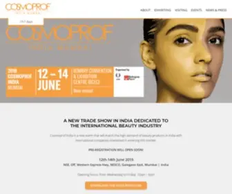 Cosmoprofindia.com(Cosmoprof India in Mumbai) Screenshot