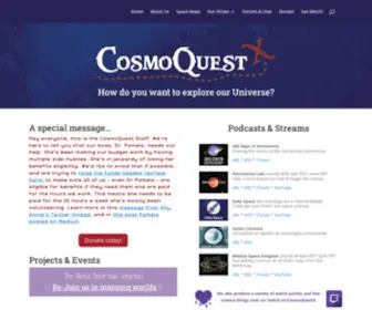 Cosmoquest.org(Where do you want to explore today) Screenshot