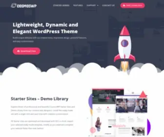 Cosmoswp.com(Fast, Dynamic & Elegant Free WordPress Theme for Any Website) Screenshot