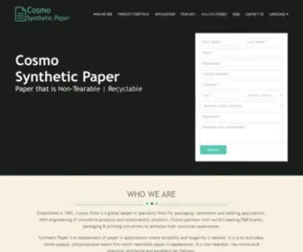 CosmosyntheticPaper.com(Cosmo Synthetic Paper) Screenshot