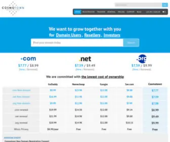 Cosmotown.com(The Most Trusted Domain Registrar) Screenshot