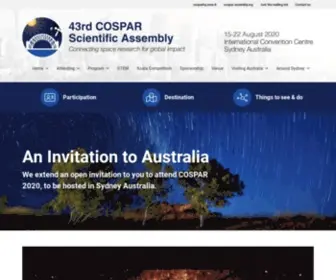 Cospar2020.org(43rd COSPAR Scientific Assembly) Screenshot