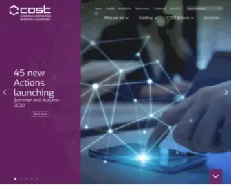 Cost.eu(European Cooperation in Science and Technology) Screenshot