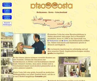 Costa-Costa.eu(Qualitätsbrillen und Kontaktlinsen zu vernünftigen Preisen) Screenshot