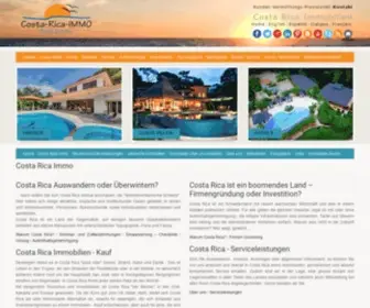 Costa-Rica-Immo.com(Costa Rica Immobilien Hotel Haus Villen Farmen Land Invest) Screenshot