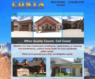 Costagutter.com(Costa Seamless Gutter Service) Screenshot