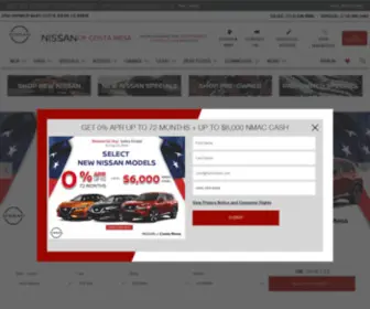 Costamesanissan.com(Nissan of Costa Mesa) Screenshot